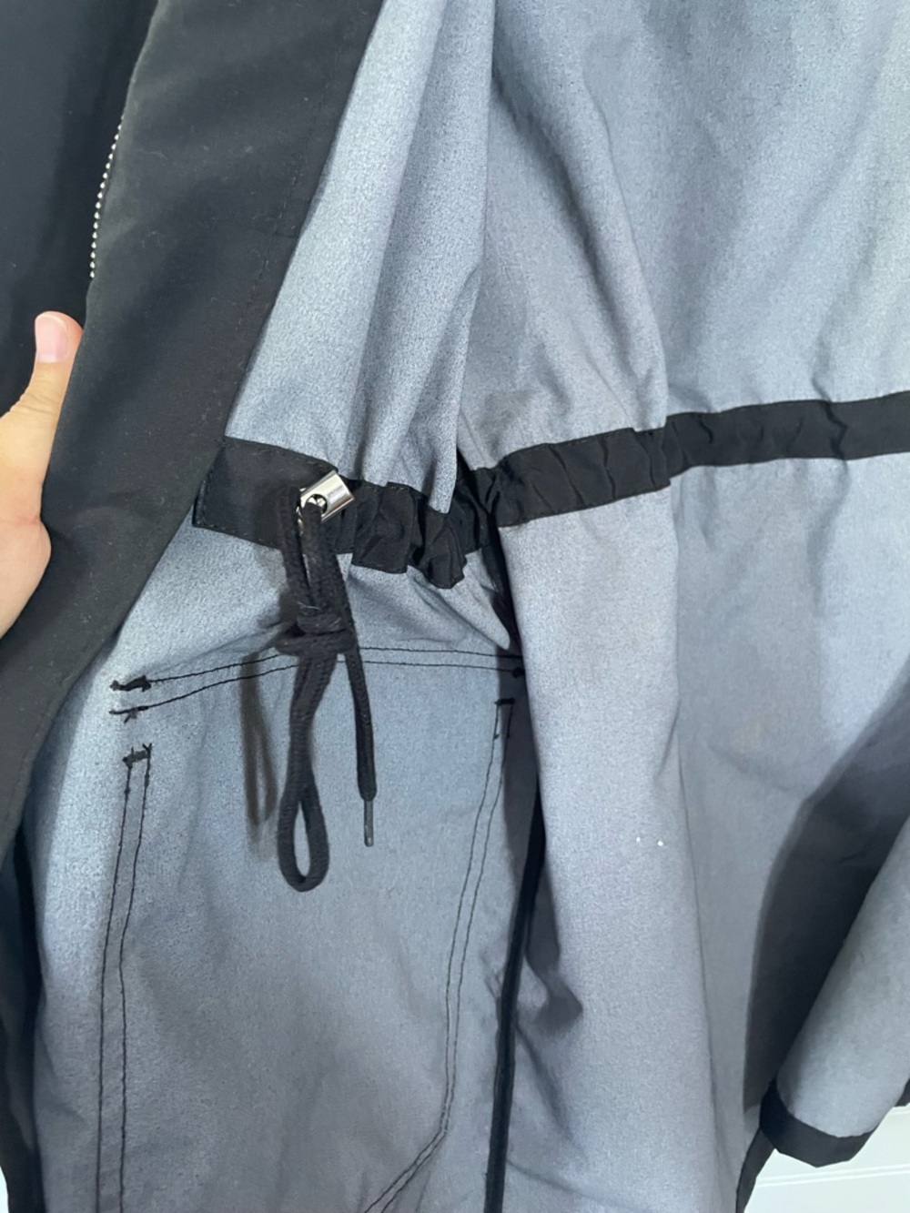J.Crew Utility Rain Field Jacket Black Hooded Full-Zip Snap Coat NEW XSmall $165 - Picture 8 of 8